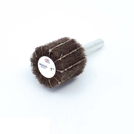 Continental Abrasives 1" x 1" x 1/4" Interleaf Aluminum Oxide and Nonwoven Mounted Flap Wheel  80/Medium FW-INT11M